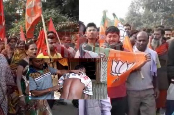 BJP leader beaten by security forces